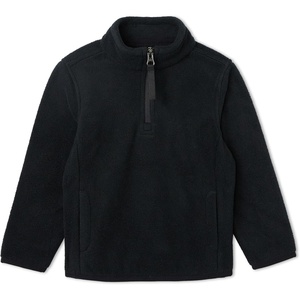 Amazon Essentials Girls’ Polar Fleece Quarter-Zip Mock Jackets(Black)