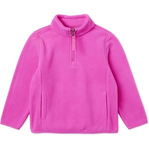 Amazon Essentials Girls’ Polar Fleece Quarter-Zip Mock Jackets(Fuchsia)