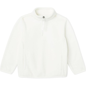 Amazon Essentials Girls’ Polar Fleece Quarter-Zip Mock Jackets(Ivory)