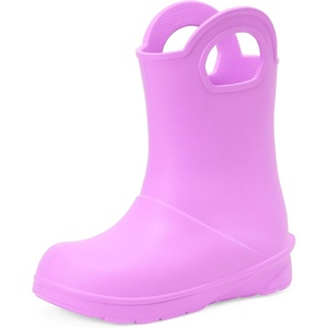 Amazon Essentials Unisex Kids’ Lightweight Rain Boot with Handles(Lavendar)