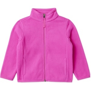 Amazon Essentials Unisex Kids’ Polar Fleece Full-Zip Mock Jacket(Fuchsia)