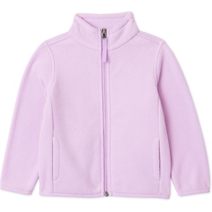 Amazon Essentials Unisex Kids’ Polar Fleece Full-Zip Mock Jacket(Lilac)