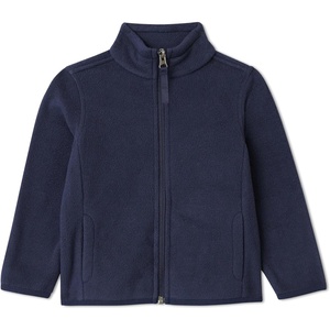 Amazon Essentials Unisex Kids’ Polar Fleece Full-Zip Mock Jacket(Navy)