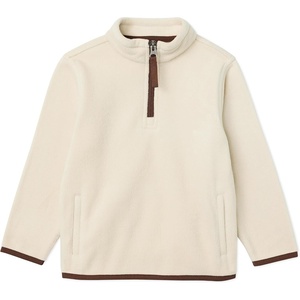 Amazon Essentials Unisex Kids’ Polar Fleece Quarter-Zip Pullover Jacket(Beige)